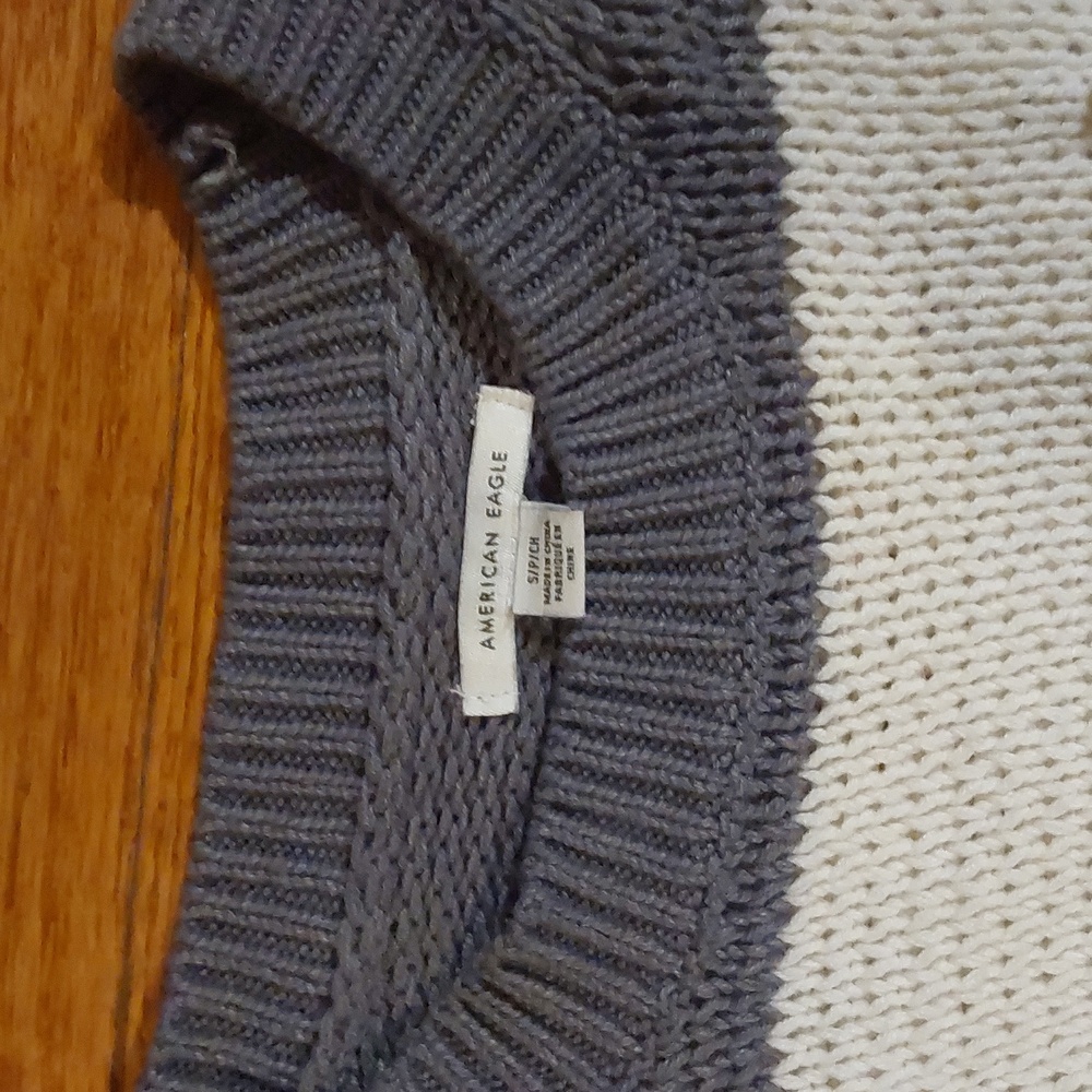 Striped Sweater - Gray and Cream - Picture 3 of 3